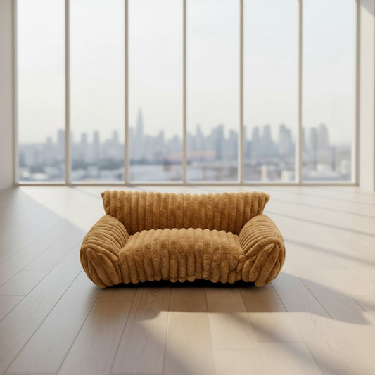 ๐พ Luxury Plush Sofa Pet Bed โ Soft Comfort with Secure Bolster Design