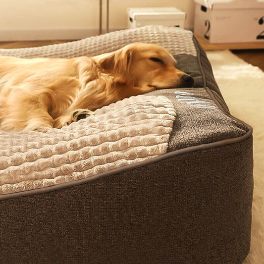 🐾 Premium Orthopedic Comfort Pet Bed – Thick Head, Supportive, Soft & All-Season Design
