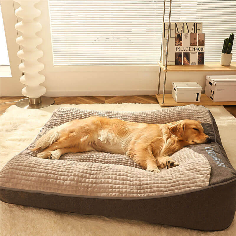 🐾 Premium Orthopedic Comfort Pet Bed – Thick Head, Supportive, Soft & All-Season Design