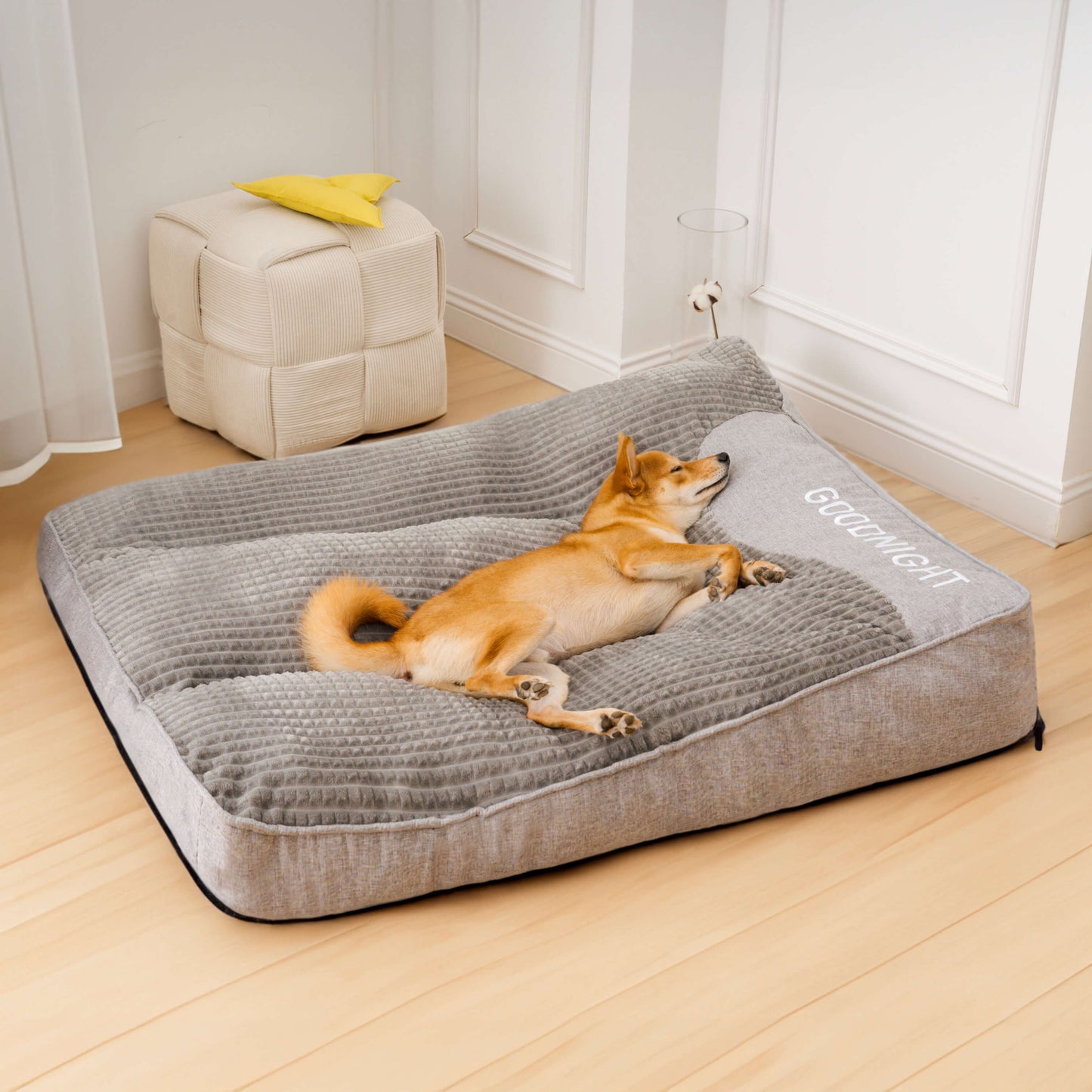 🐾 Premium Orthopedic Comfort Pet Bed – Thick Head, Supportive, Soft & All-Season Design