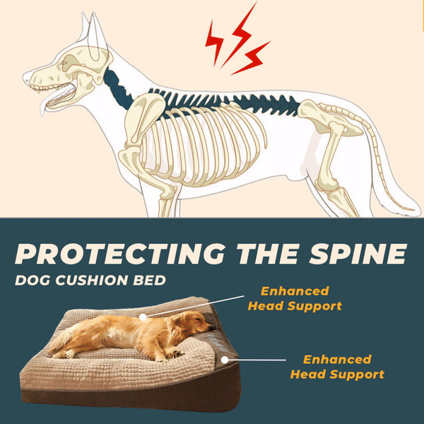 🐾 Premium Orthopedic Comfort Pet Bed – Thick Head, Supportive, Soft & All-Season Design