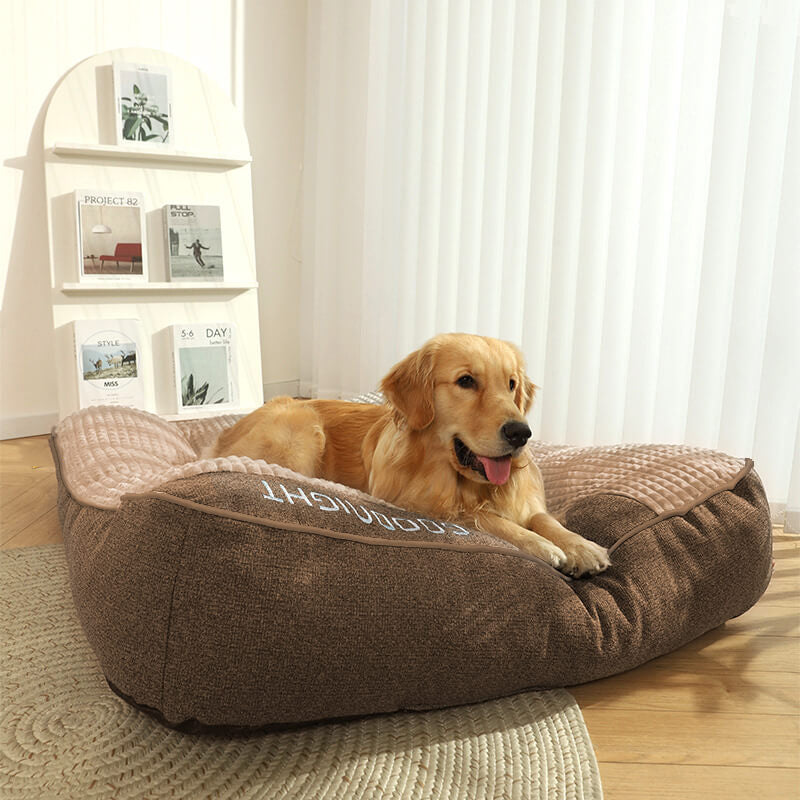 🐾 Premium Orthopedic Comfort Pet Bed – Thick Head, Supportive, Soft & All-Season Design