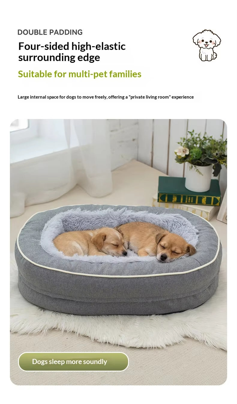 Ultra-Soft Memory Foam Orthopedic Dog Bed | Calming Plush Pet Sofa Bed