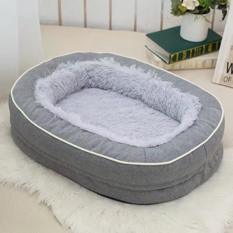 Ultra-Soft Memory Foam Orthopedic Dog Bed | Calming Plush Pet Sofa Bed