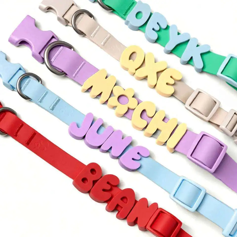 Pets Heaven Personalised Letter Collar Charm – Personalised Soft letters